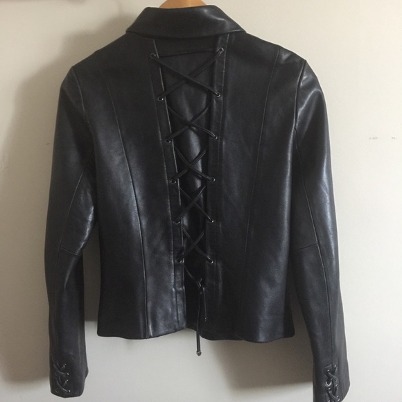 Siena Studio Jackets & Blazers - Back-Laced Leather Jacket